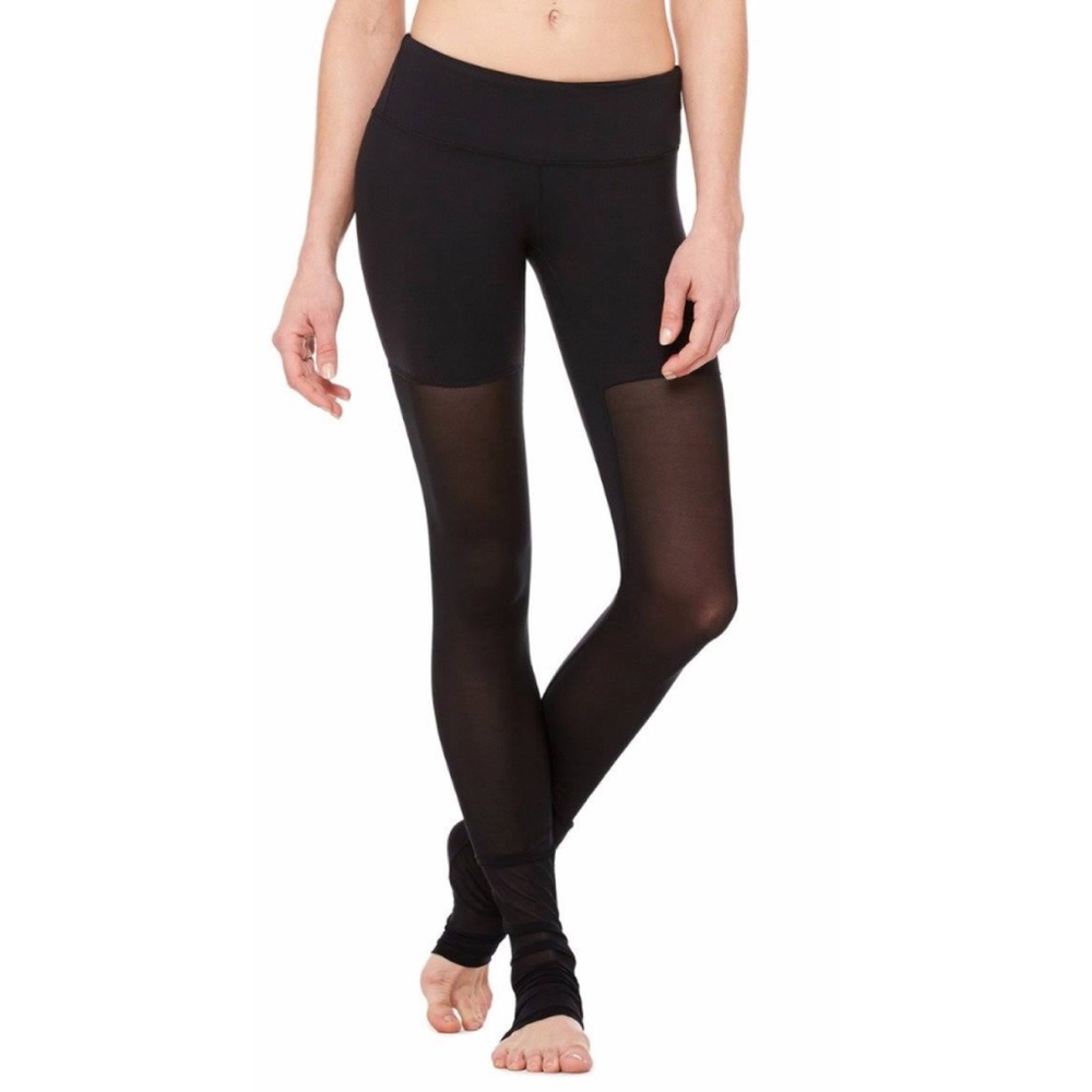 Alo Black Mesh Goddess Legging